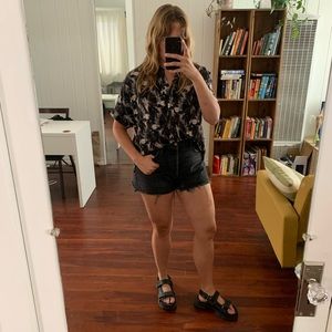 100% Silk Allsaints Oversized Printed blouse